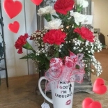 valentine floral arrangement